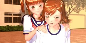 Delicate anime schoolgirl gets fucked by her coed