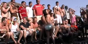 Wet College Girls With Cops Watching