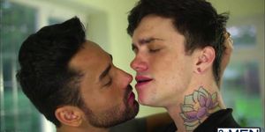 Gay amateur Bruno Bernal pounded Jake Bass  gets horny and fucked doggystyle