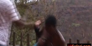 African teens enjoy getting abused outdoors