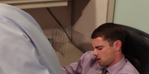 Horny colleagues in office anal fuck