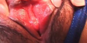 Asian babe reaching orgasm spreads wet snatch