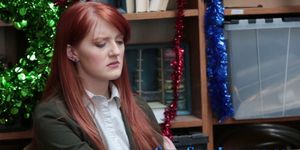 Redheaded teen facialized - video 7
