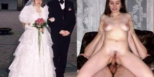 homemade brides dressed undressed and fucked cuckold big tits cock lingerie compilation