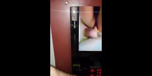 Sex shop video booth jerk off Big cum shot Rope