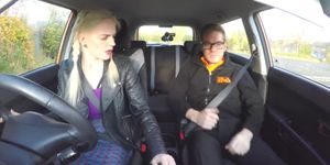 Fake Driving School Massive British tits one last lesson (Ryan Ryder)