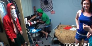 Mouthwatering dorm party - video 7