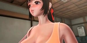 Hentai anime sex doll fucks a giant cock in tight cunt