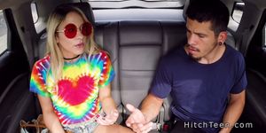 Cheating teen masturbates in strangers car (Khloe Kapri)