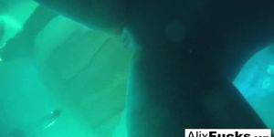 Underwater hidden camera lesbian fun with Alix & Jenna! (Alix Lynx)