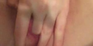 Fingering My Creamy Tight Virgin Pussy