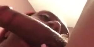 East-African chick sucks a big cock