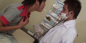 DOCTOR TWINK - Asian twink amateur squirting enema