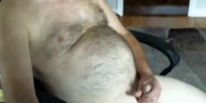 handsome hairy dad jerking off