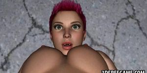 3D lesbian vampire babe getting her wet pussy licked