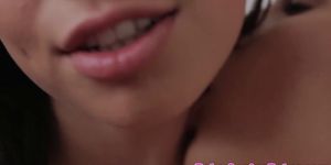 BABES NETWORK - Teen lesbian models tasting eachother closeup