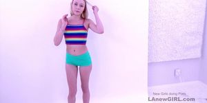 New Cute Blonde Gets Creampied At Modeling Audition - Athena May