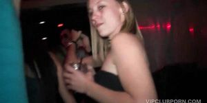 Pussy flashing teen hoes fucking in the VIP