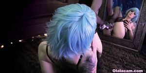 Emo teen is destroying her 2 holes with huge sextoys - Olalacam