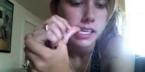 Cute alone teen is making working to become famous - video 1