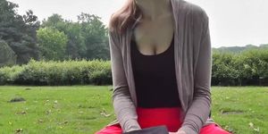 Girl Creampied On Bench In Park
