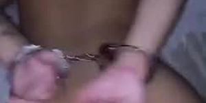 Little Latina teen fucked in hand cuffs