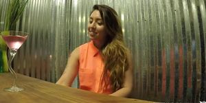 Uber cute Latina gets interviewed and rides Sybian