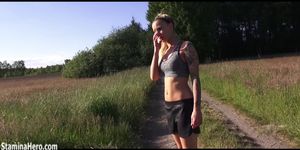 Jogging Hottie Didnt Expect to Fuck Today