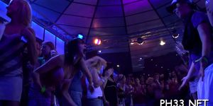 Group sex wild patty at night club - video 77