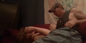 Step daughter begs step dad to let her suck and fuck him cause mom is gone