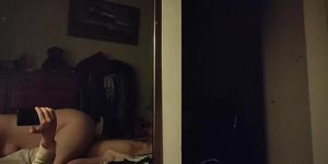 College Dorm Room Slut Filmed In Mirror