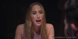 Bound girlfriend flogged and anal fucked (Carter Cruise)