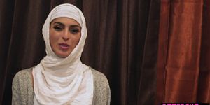 Muslim teen bride and BFFs fuck a BBC at bachelor party - video 1 (Sophia Leone)