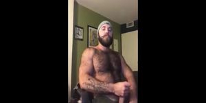 Hairy Lumberjack Shows Off his Cock  No Cum