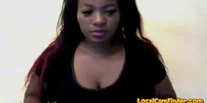 Ebony babe with big tits - video 2