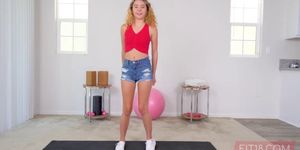 Barely Legal 99lb Teen Allie Addison Fucked In Her Yoga Pants
