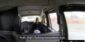 FAKEHUB - British model fucked to climax in a fake taxi