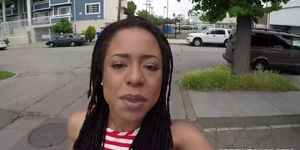 CAUGHT! Black girl gets busted sucking off a cop during rally! - video 1 (Kira Noir)