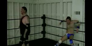 Heel squashes two jobbers in EPIC pro wrestling ring match