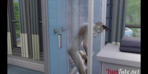 Furry Yaoi - Blowjob and Bareback in the Shower