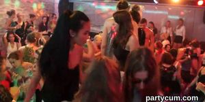 Frisky nymphos get absolutely foolish and nude at hardcore party