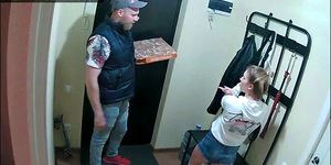 Sucked dick on fat pizza delivery man