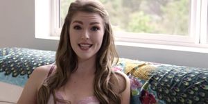 Beautiful brunette in mouthfucking porn