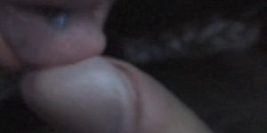 Teen rubs a big throbbing cock - video 5