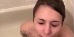 Goth teen drink piss (Fetish Fatale, amateur )