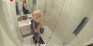 NannySpy Sneaky nanny Anastasia Knight new years eve fuck by HUGE cock