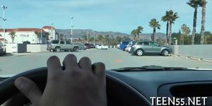 Teen latina bitch gets a ride - video 26