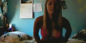 Blonde teen nice tits masturbating solo tanned