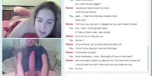 Girl Finds Guy Bigger Than Her Boyfriend On Omegle And Cybers With.Mp4