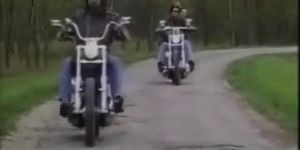 Erika Bella - Hitcher Girl fucked by two Bikers